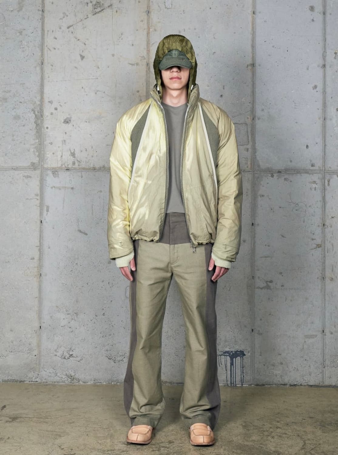 엑슬림 ep.4 01 다운 자켓 레몬그린 패딩 상품이미지2