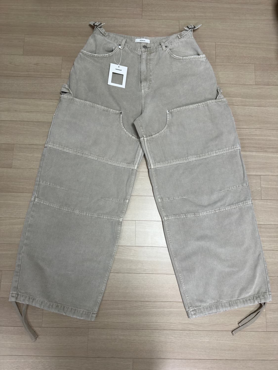 (2) 논노드 더블니 커버팬츠 빈티지 베이지 상품이미지1