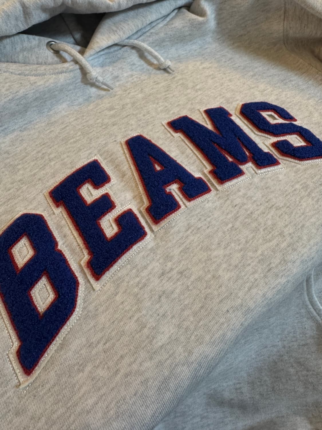 (M)BEAMS 빔즈 베이직 후드티 에쉬 그레이 상품이미지3