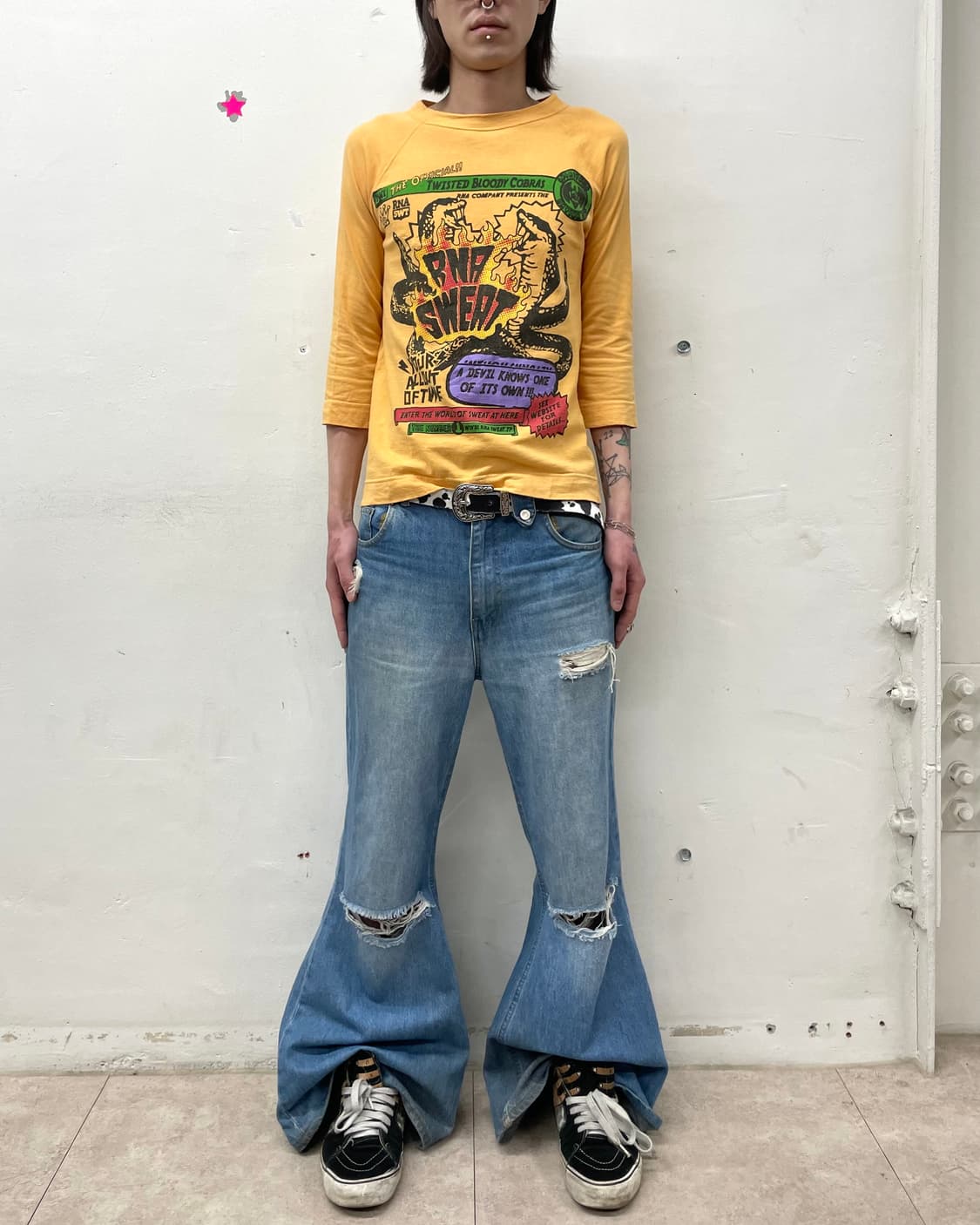 Cobra Cartoon Orange Half Sleeve  상품이미지3