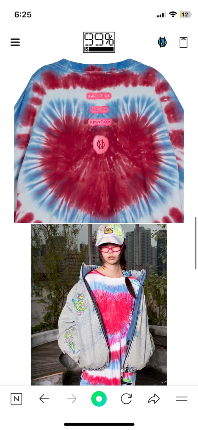 99%is TIE-DYE SLEEVE T-SHIRT 타이다이 긴팔 티셔츠 상품이미지6