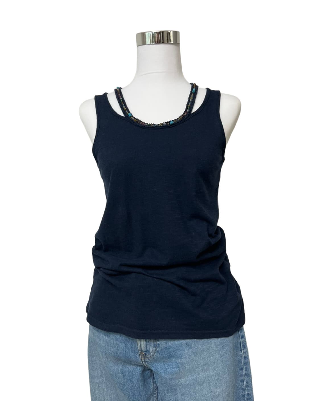 Navy beads sleeveless 상품이미지7