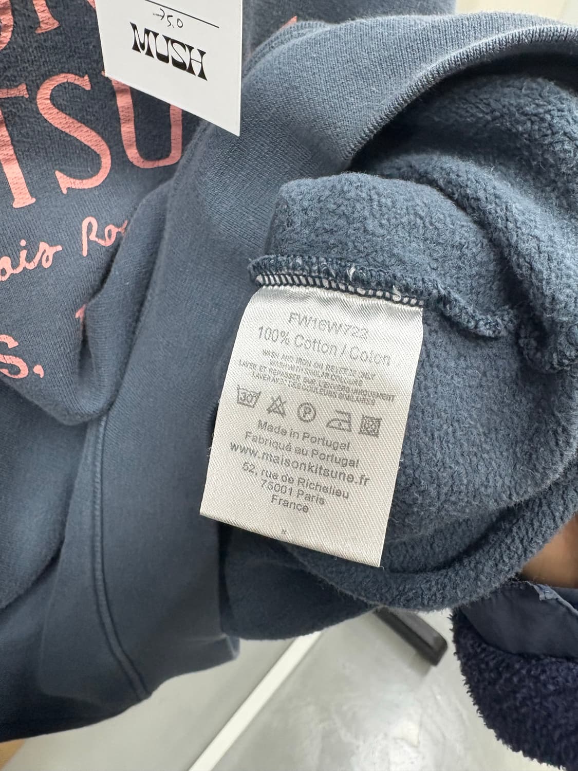 메종키츠네 크롭 기모 맨투맨 상품이미지3