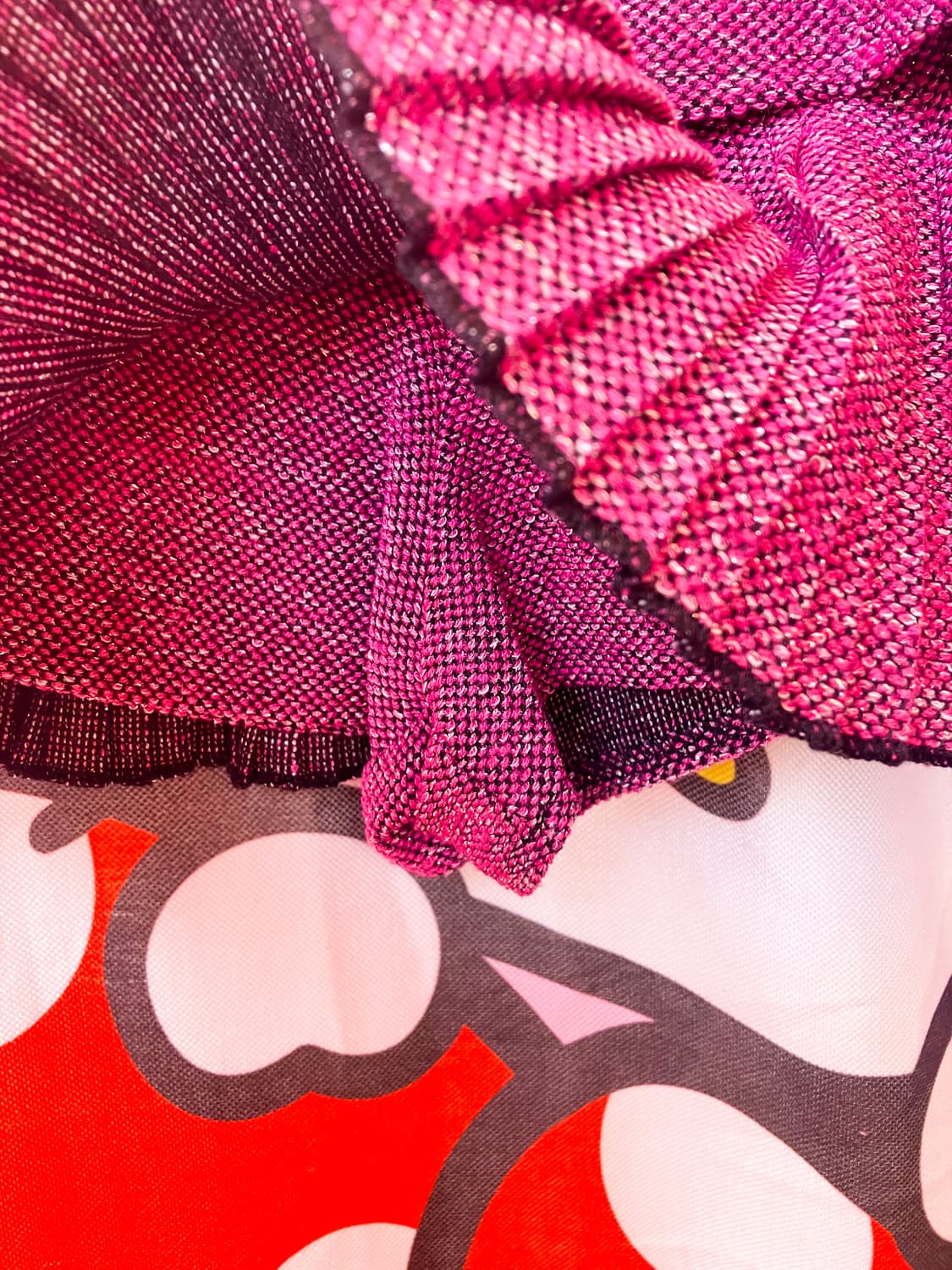 jpn 핫핑크 은사 플리츠 스커트 팬츠 상품이미지3