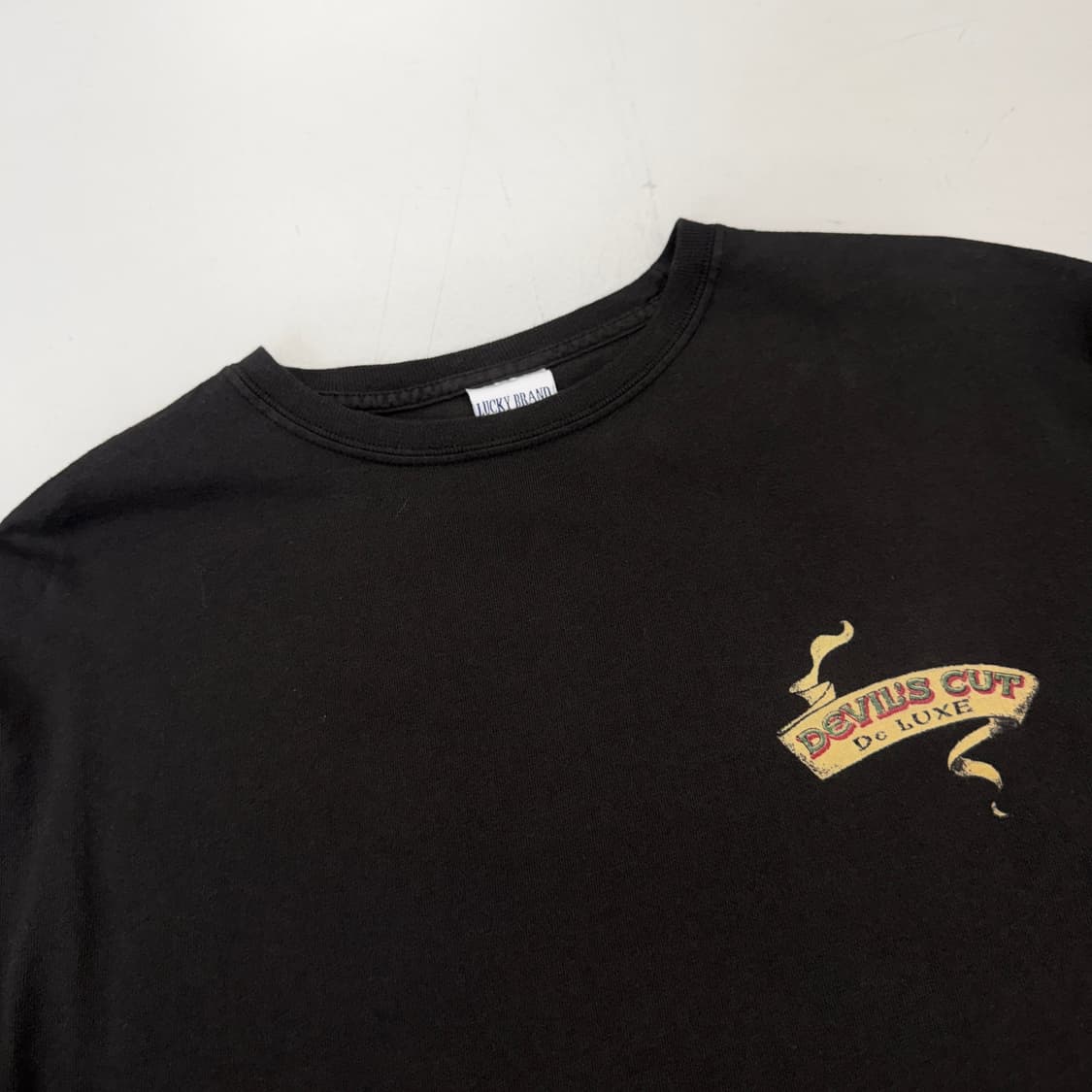 90s USA lucky brand 페이딩 데빌 악마 롱슬리브 상품이미지4