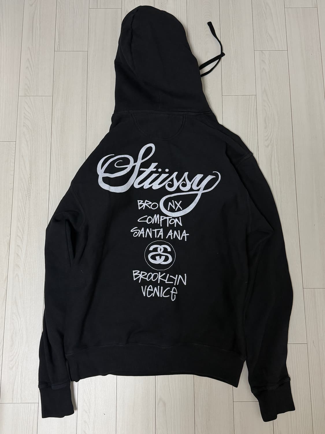스투시 월드투어 후드티 블랙 M World Tour Hoodie 상품이미지2