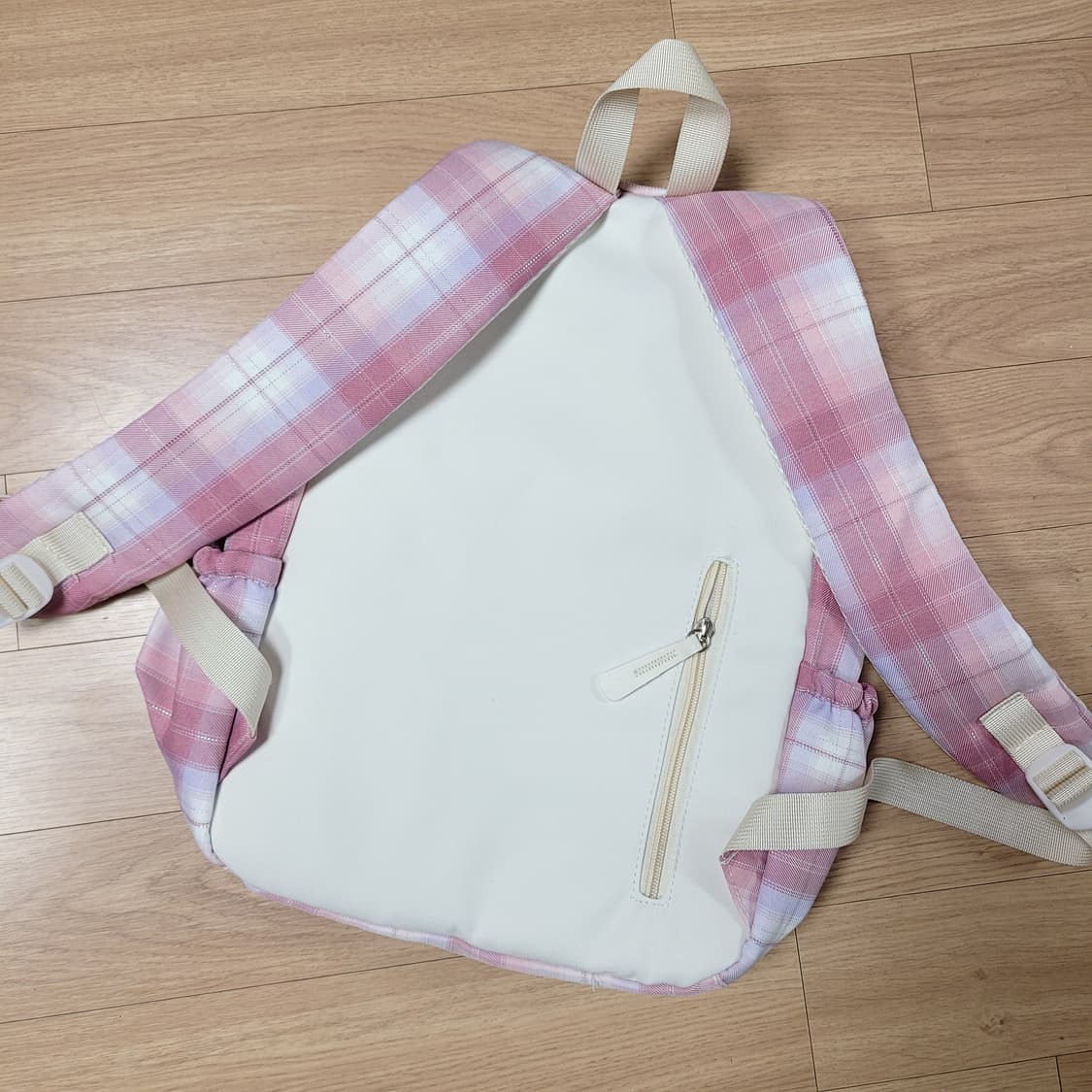 새상품) 아오이유우st 순수 청순 체크 핑크백팩 (핑크) 상품이미지2