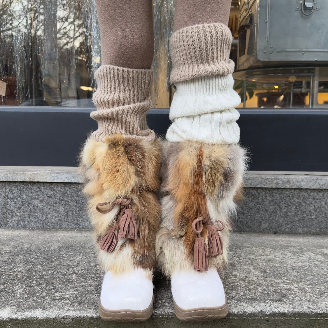00s 베어파우 화이트 퍼 스노우 털부츠 상품이미지6