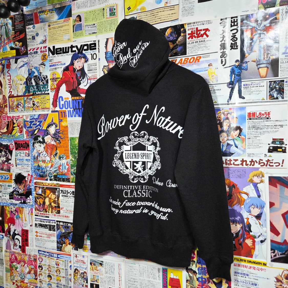 JPN 빈티지 펑크 레터링 프린팅 후드티 상품이미지1