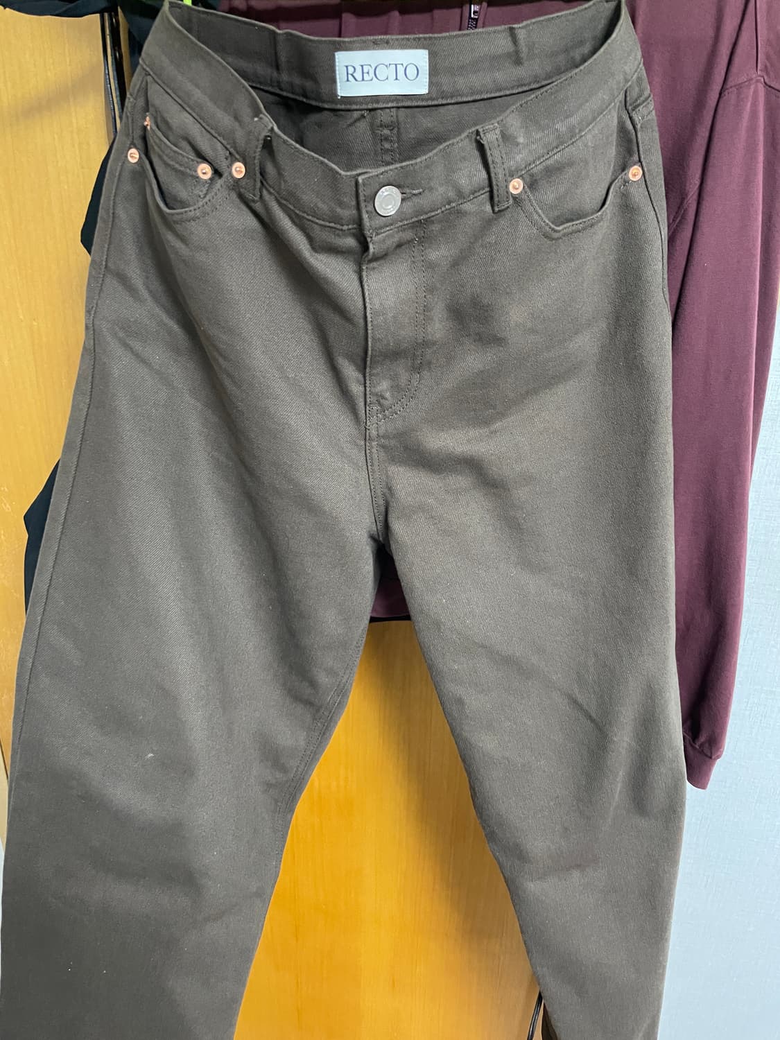 렉토 25ss 빈티지 브라운 데님 L 상품이미지4