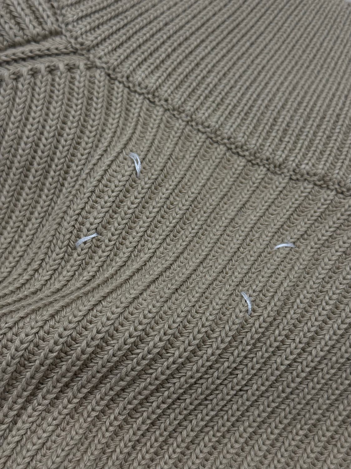 메종 마르지엘라 리브 집업 니트 하이넥 가디건 (S) 베이지 상품이미지3