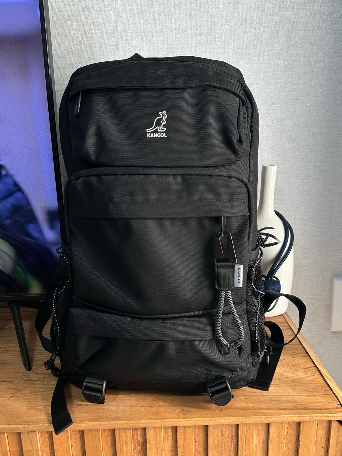 캉골 블랙 백팩 KMEB-BP13600 상품이미지1