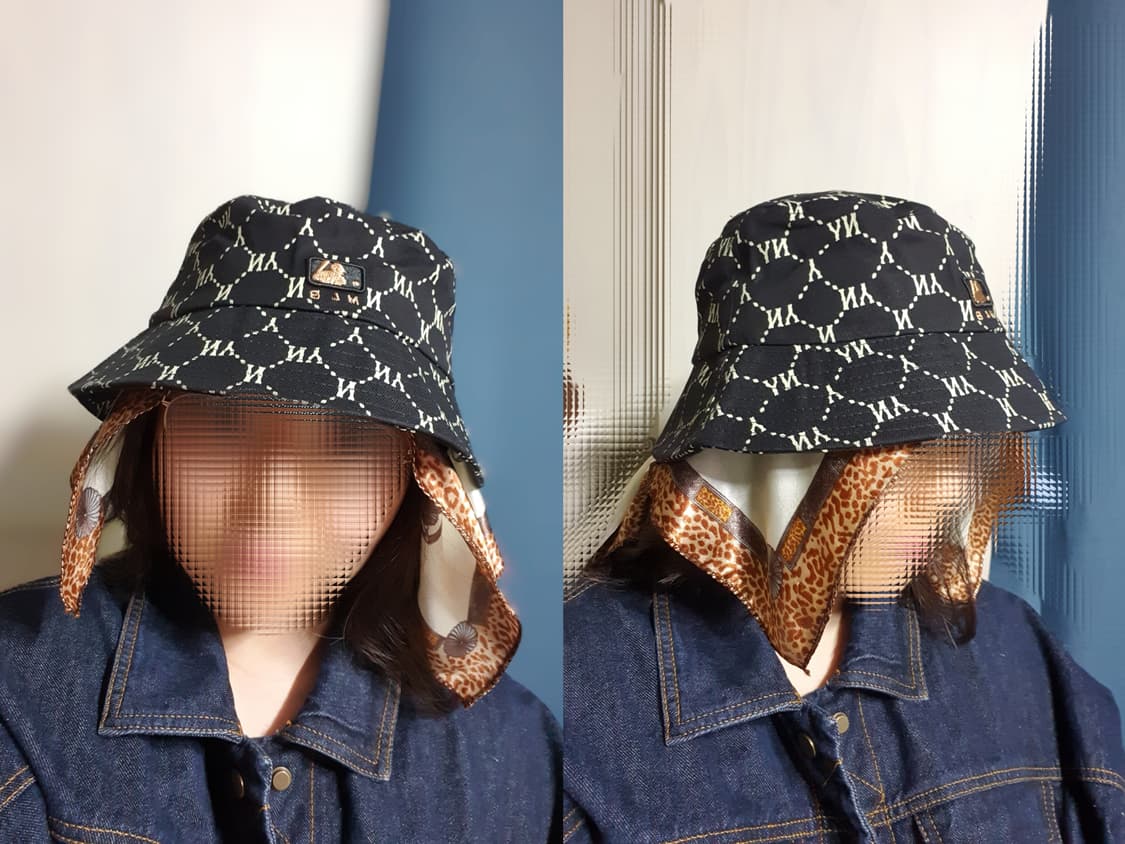 블랙 샴페인골드 레터링 벙거지 모자 버킷햇 상품이미지9