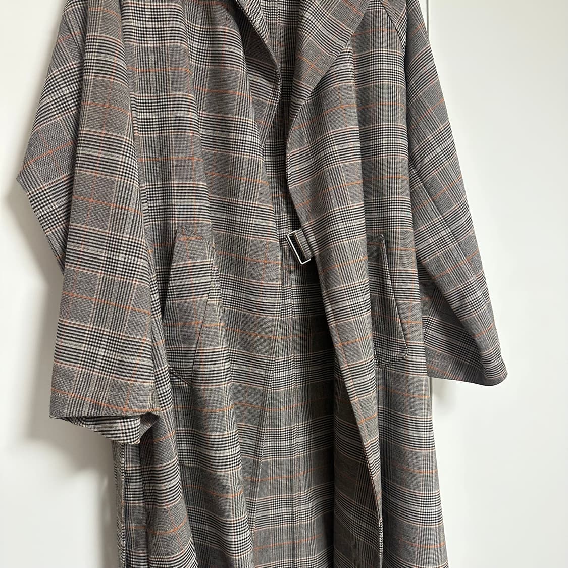 빔즈 빈티지 체크 트렌치 코트 M사이즈 상품이미지6
