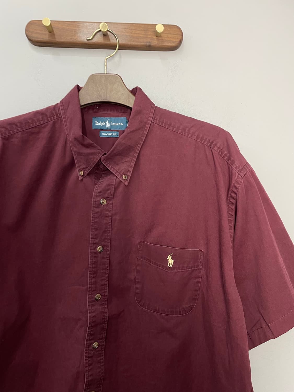 폴로 랄프로렌 버건디 반팔 셔츠 H2453 상품이미지3