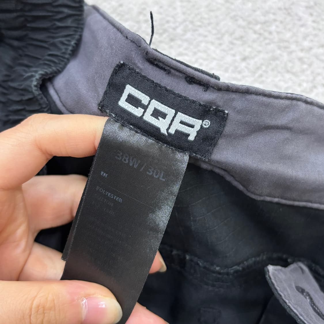 38W/30L CQR 남성 블랙 카고 팬츠 0617E2 상품이미지3