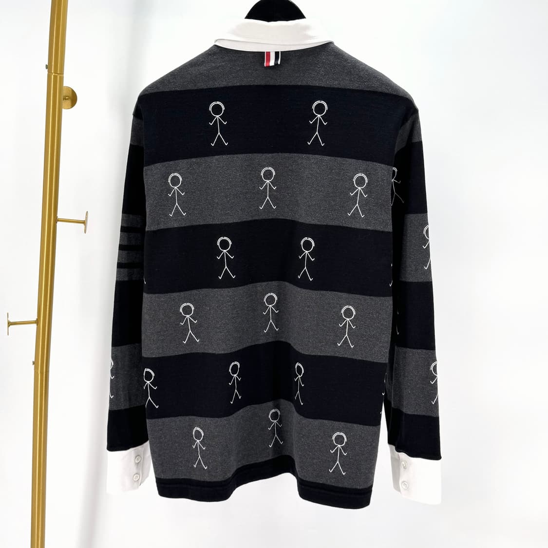 [2사이즈] 톰브라운 사선 PK 긴팔 카라티 티셔츠 (MJP073E) 상품이미지3