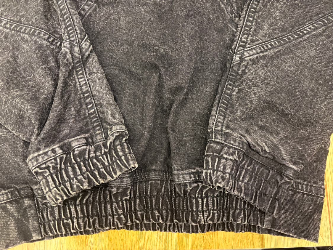 [M]스타터 워싱 흑청데님 하프집업 상품이미지3