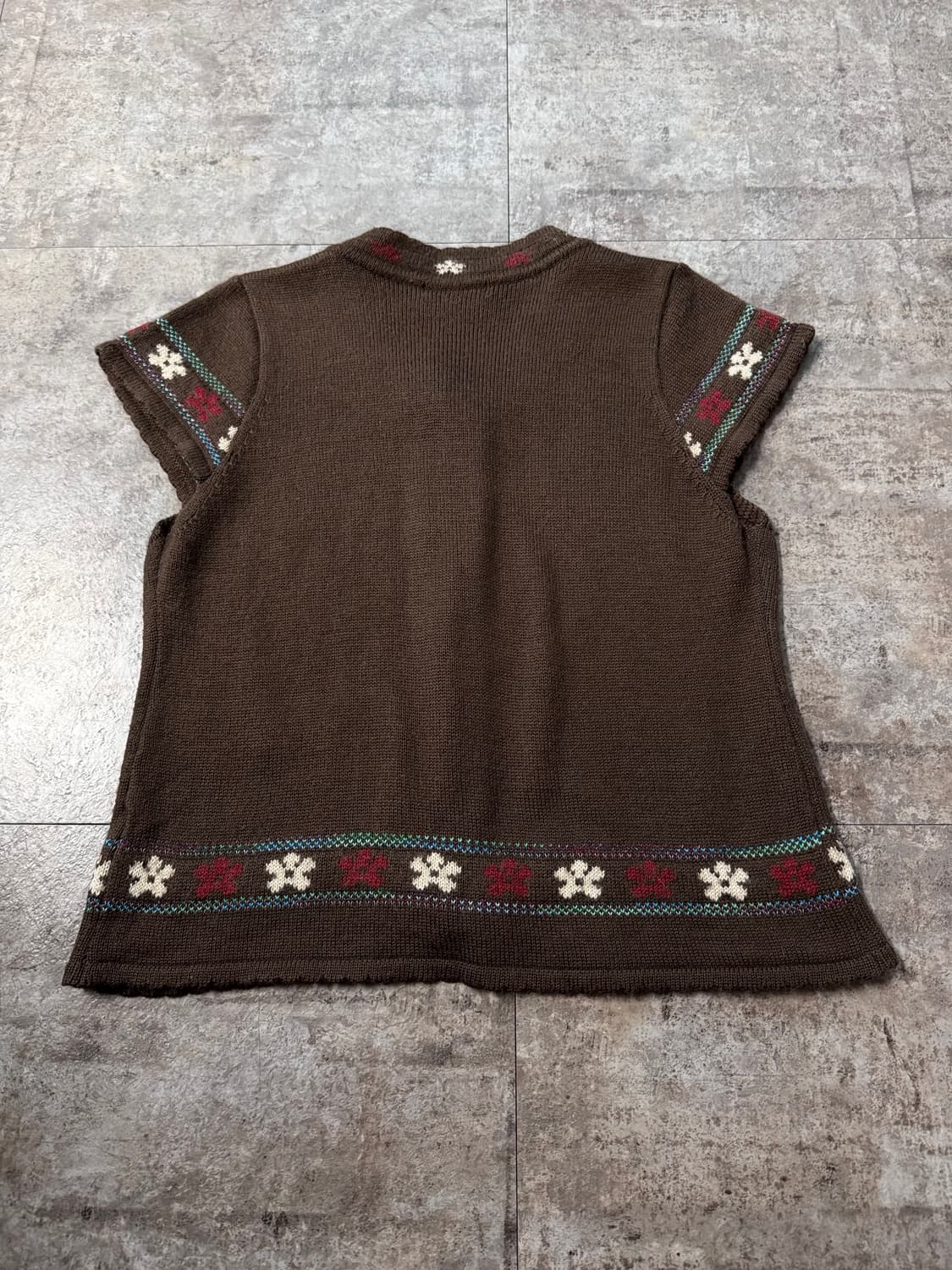 자수 가디건 패치 워크 밑단 롱슬리브 원피스 2pcs SET 상품이미지7