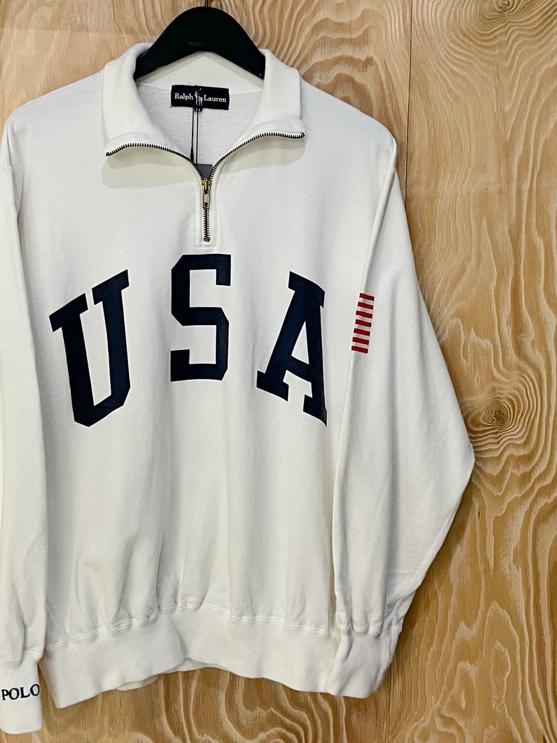 폴로 랄프 로렌 90's USA 하프 집 스웻셔츠 상품이미지3