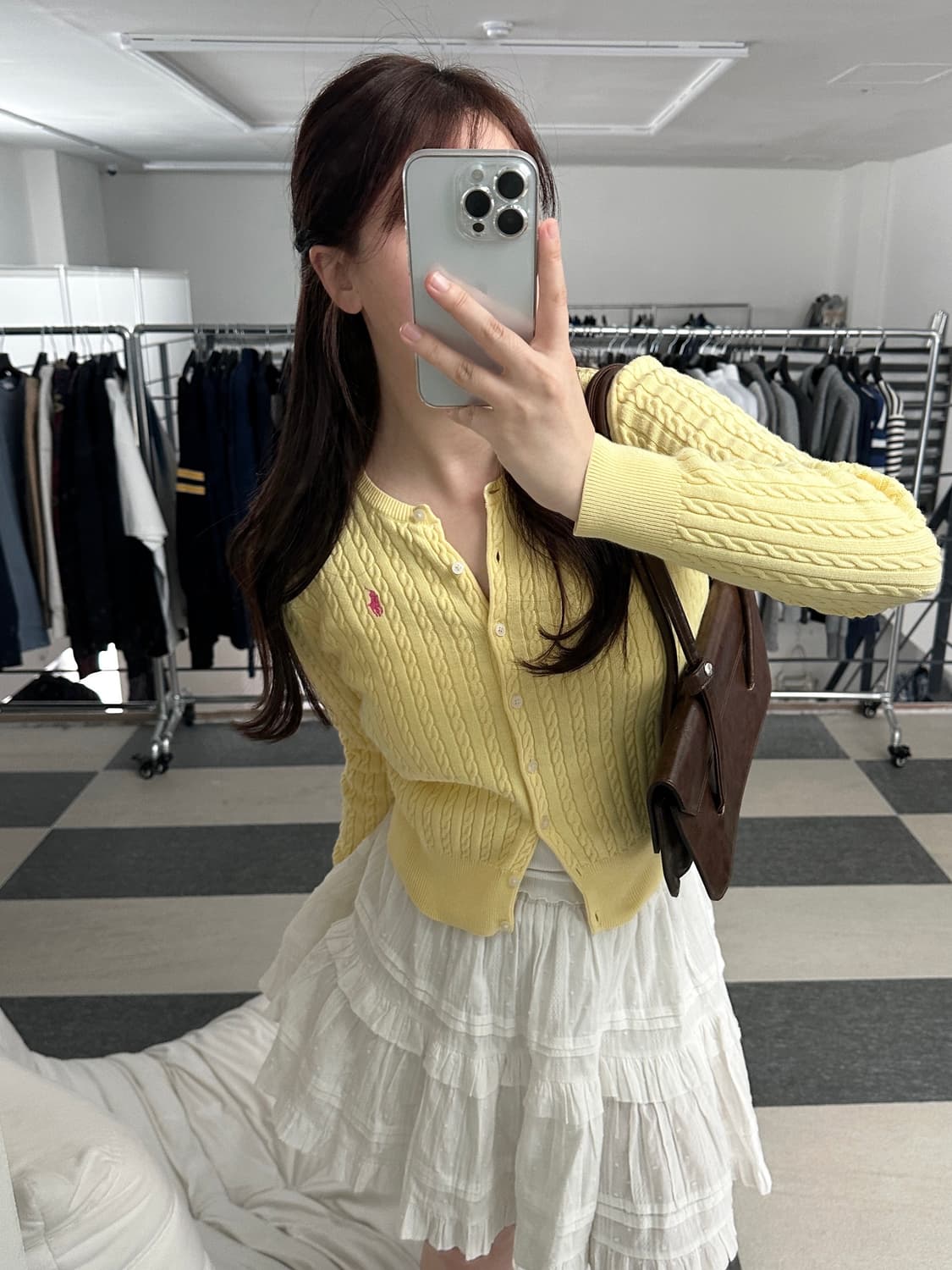 폴로 랄프로렌 레몬 핑크포니 케이블 니트 가디건  상품이미지3