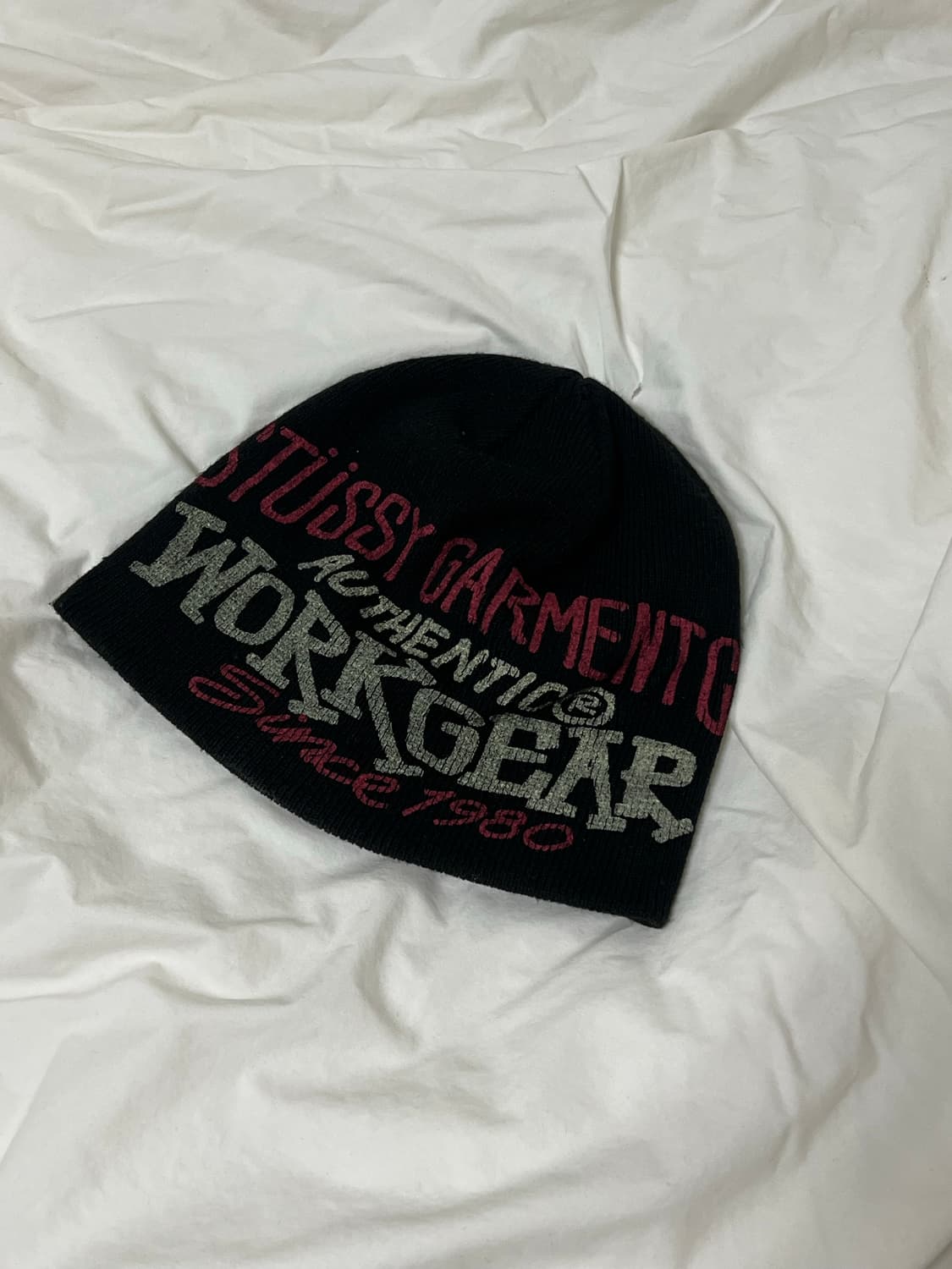 스투시 워크기어 프린트 스컬캡 비니 상품이미지1