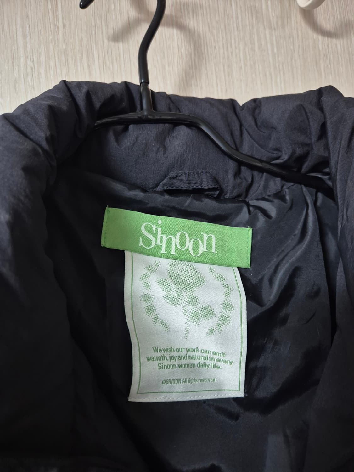 시눈 리본 숏패딩 퍼프패딩 푸퍼 블랙 상품이미지7