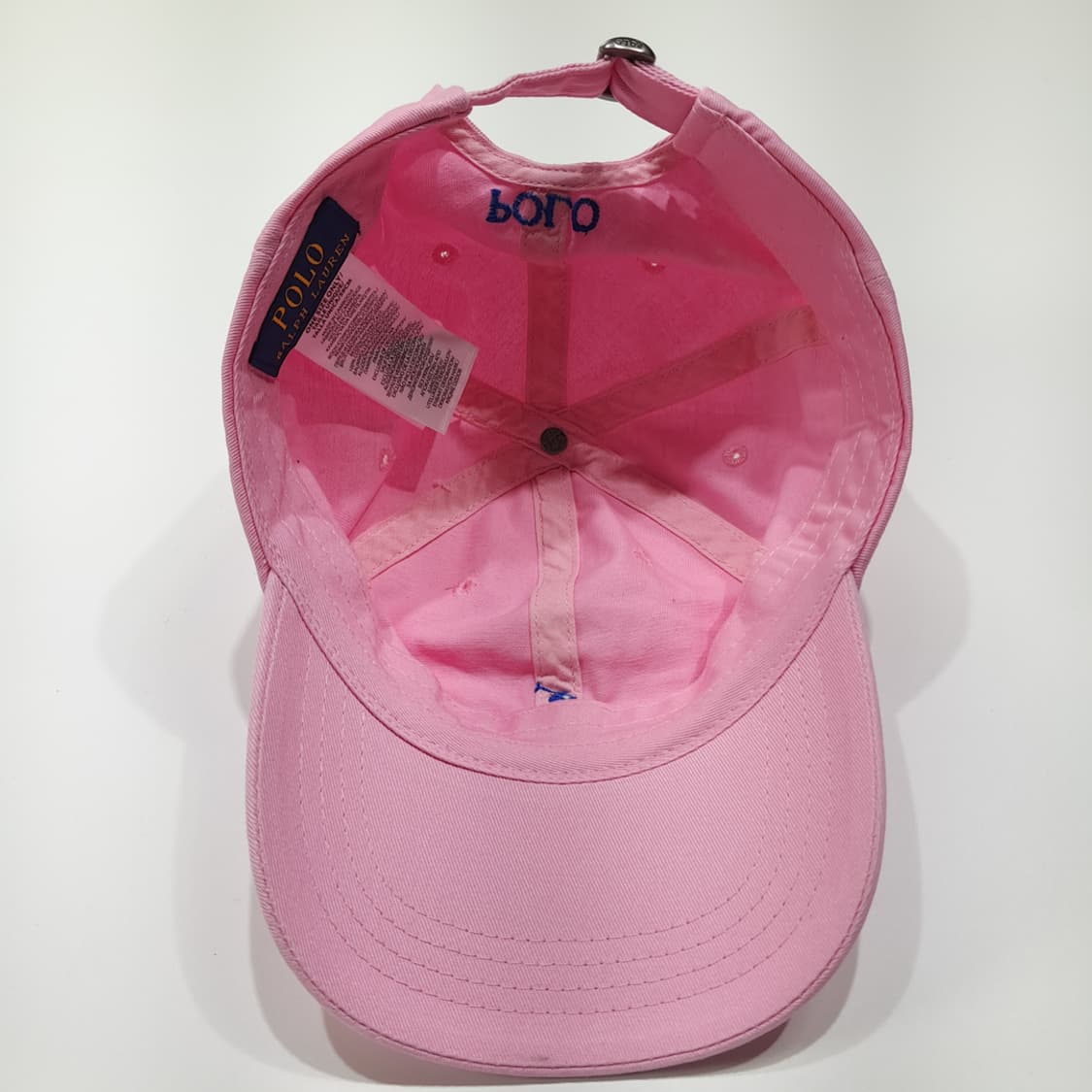 CL523 폴로 로얄 블루 포니자수 핑크 볼캡 모자 상품이미지7