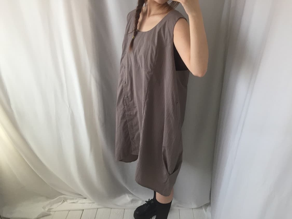 707. mocha button dress 상품이미지5