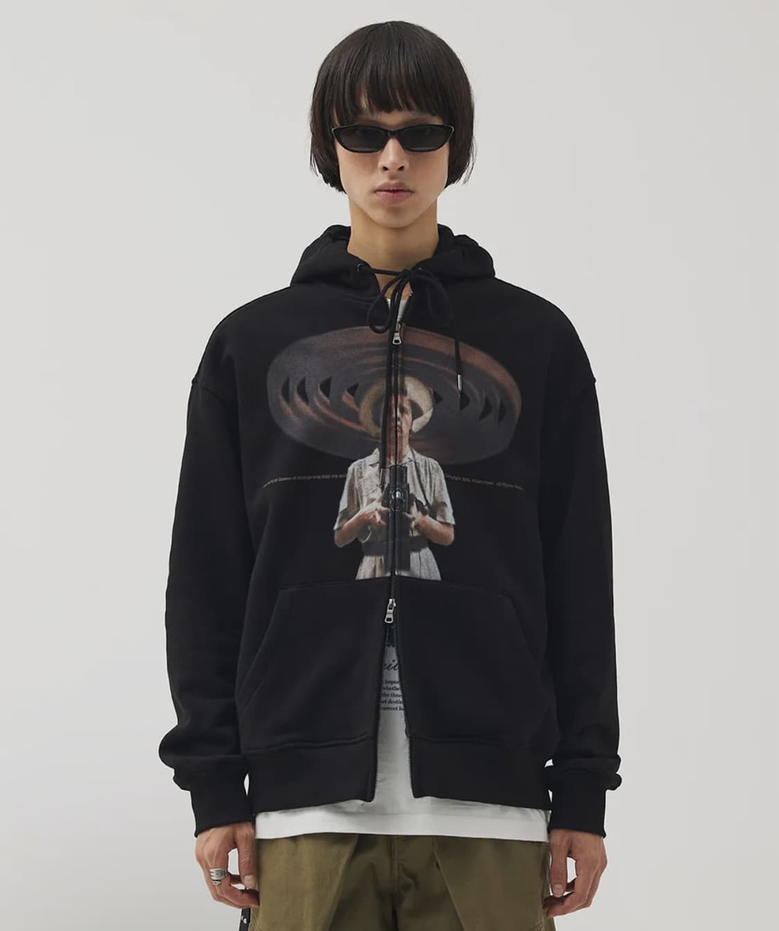 마틴플랜 블랙 후드 집업 L 상품이미지1