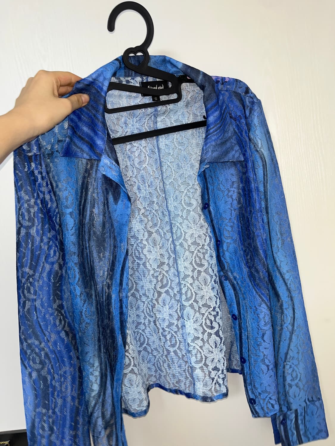 익스파이어드걸 블루 패턴 오로라 블라우스 (수선된 셋업 스커트 포함) 상품이미지2