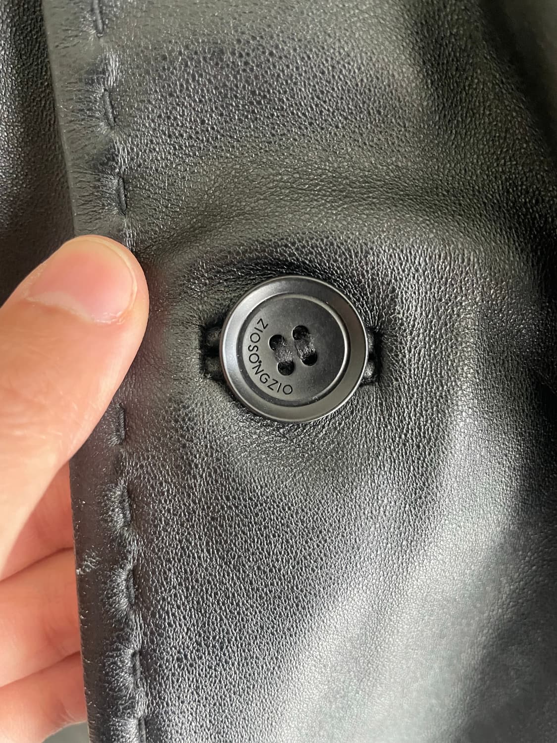 Y.H Kim 양가죽 스티치 레더 블레이저 상품이미지5