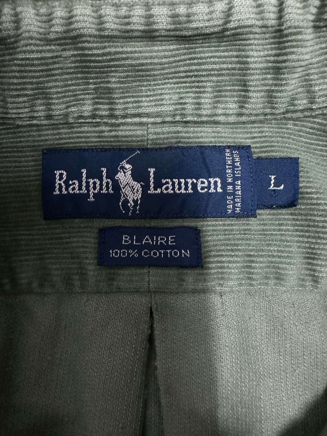 폴로 랄프로렌 그린 코듀로이 셔츠 상품이미지4