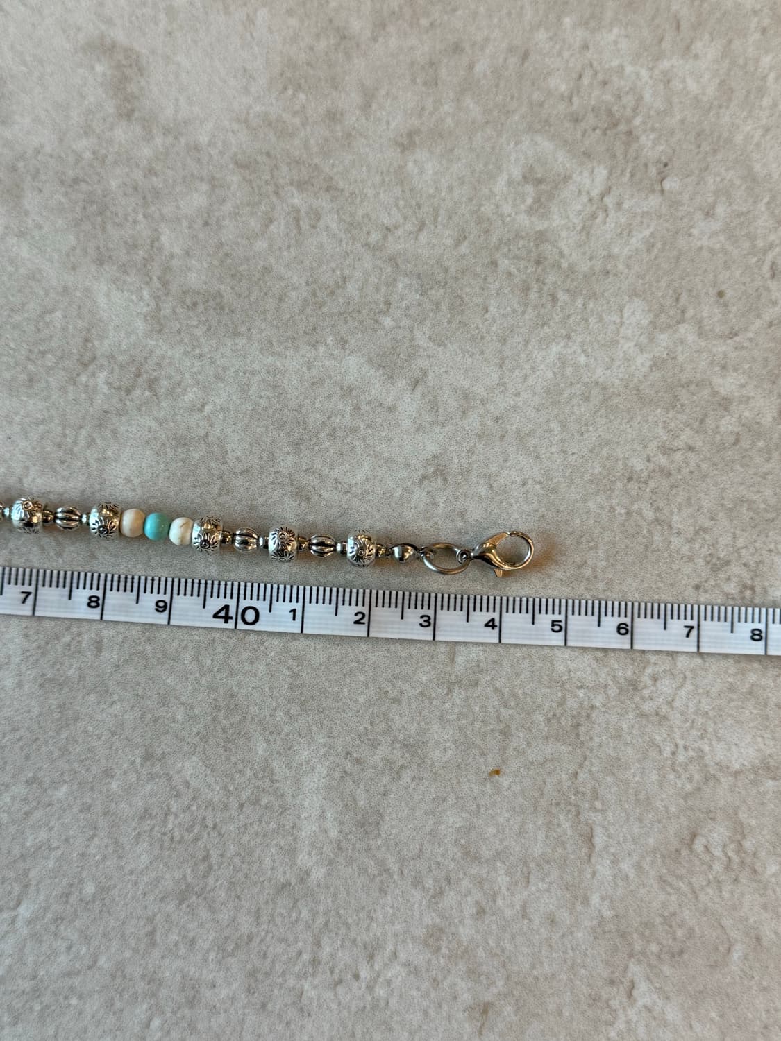 실버 산호석 터키포인트 레이어드 목걸이 상품이미지2