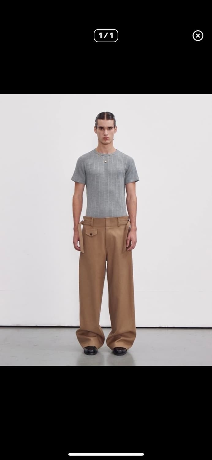 렉토 페이톤 버진 울 팬츠 M 새상품 상품이미지1