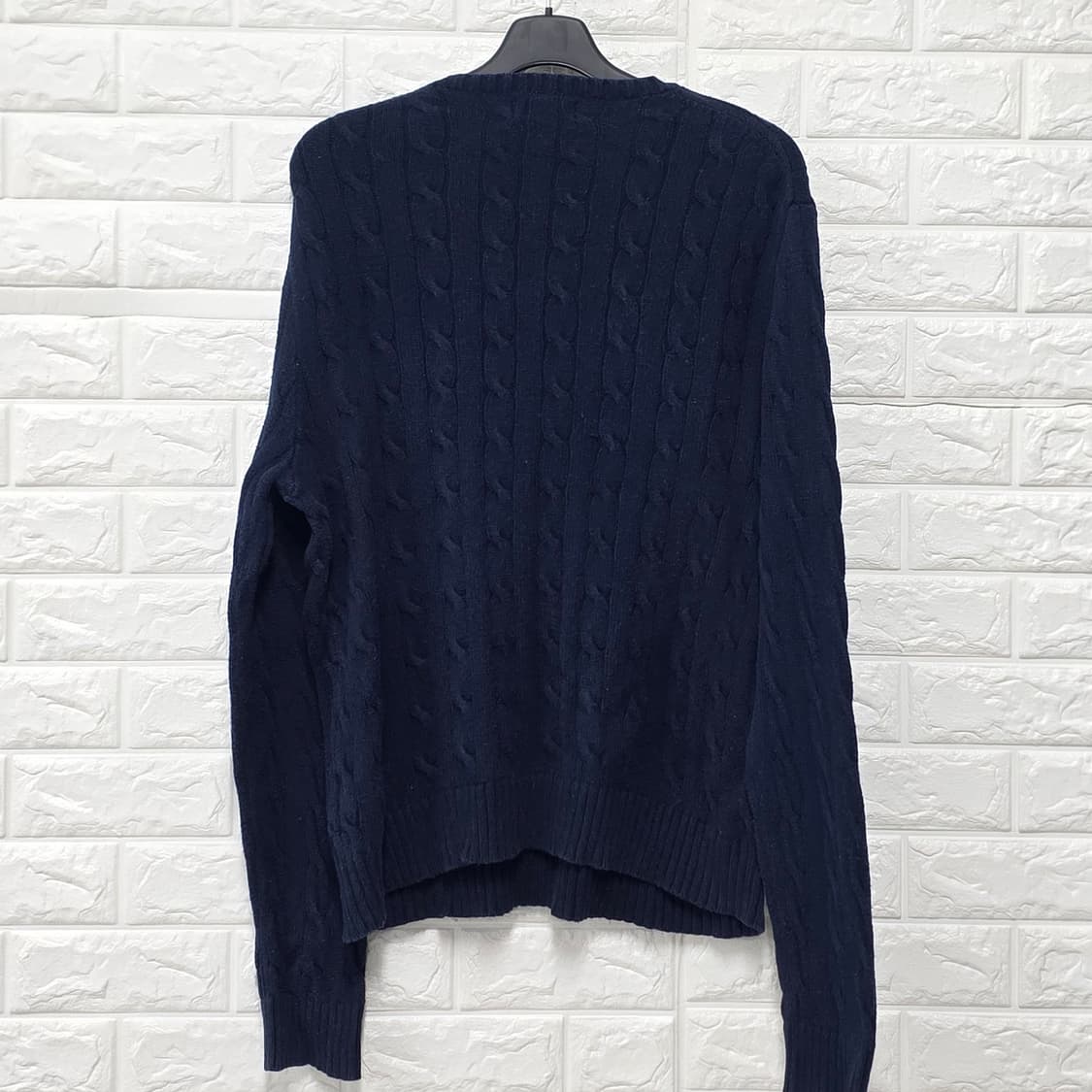 택포// 폴로 랄프로렌 네이비 꽈배기 가디건 M 상품이미지4