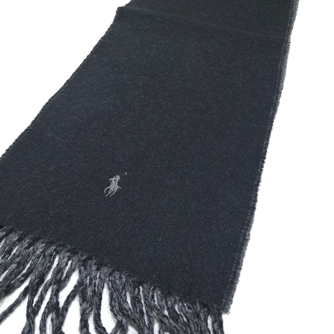MX553 폴로 00s 이태리판 울 양면 블랙그레이 머플러 목도리 상품이미지3