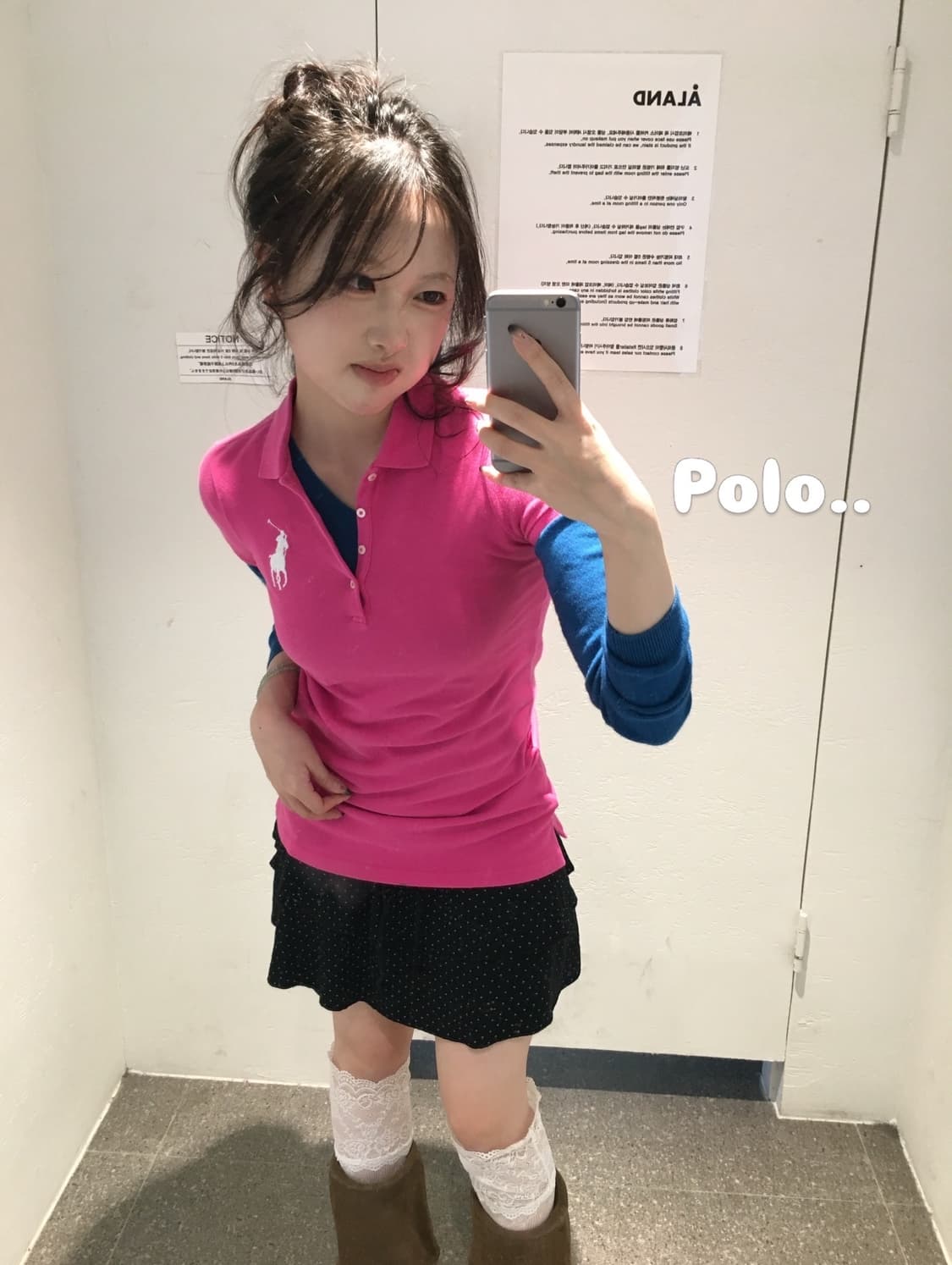 키키깔 마젠타 빅포니 폴로 반팔 코디세트 상품이미지1