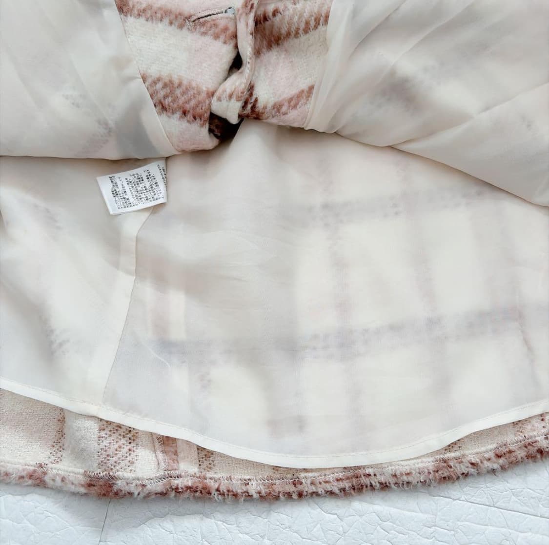 리즈리사 고전 딸기초코체크 00s 대대장 케이프 판초 코트 상품이미지7