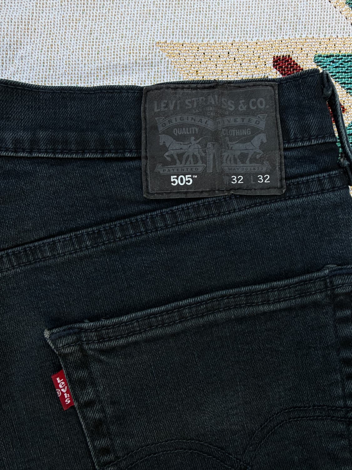 리바이스 505 흑청 32/32지퍼플라이 상품이미지1