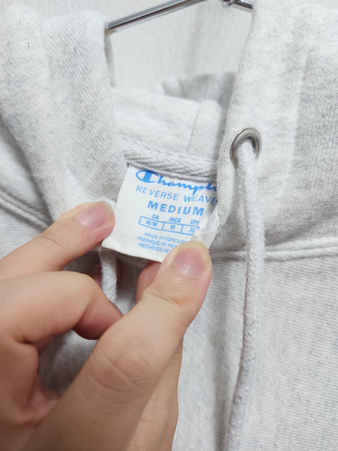 챔피온 리버스위브 회색 후드티 상품이미지5