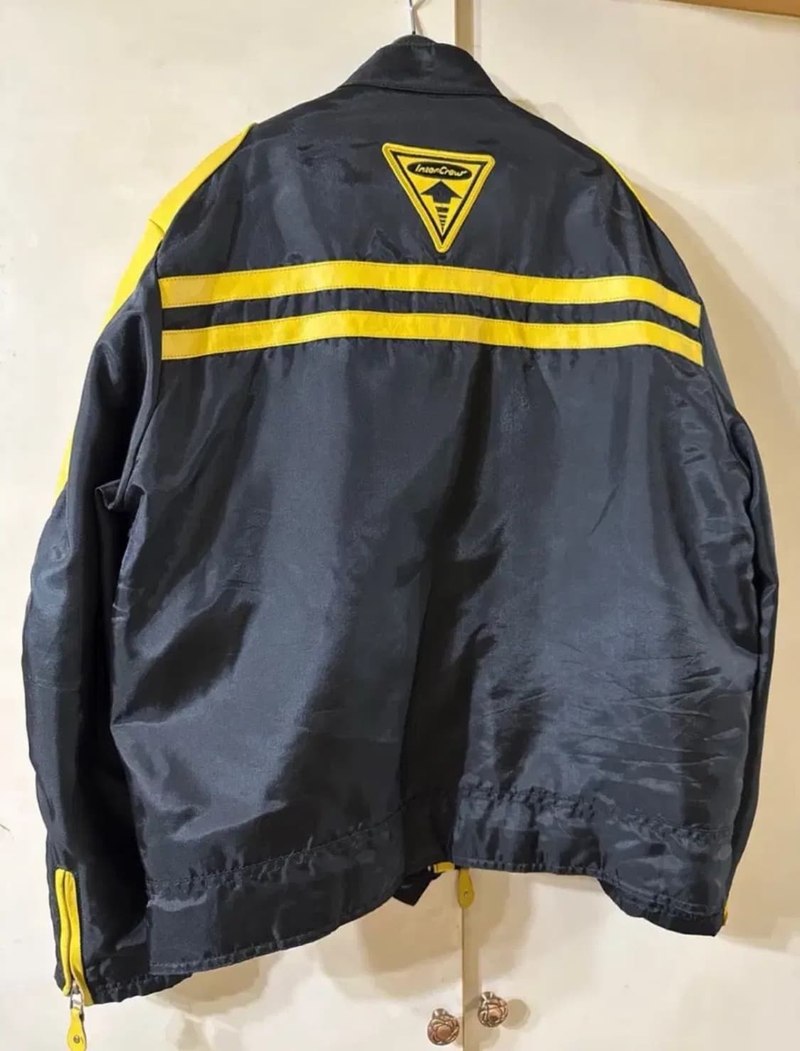 인터크루  레이싱 바람막이 레더믹스 나일론 바이커자켓 상품이미지5