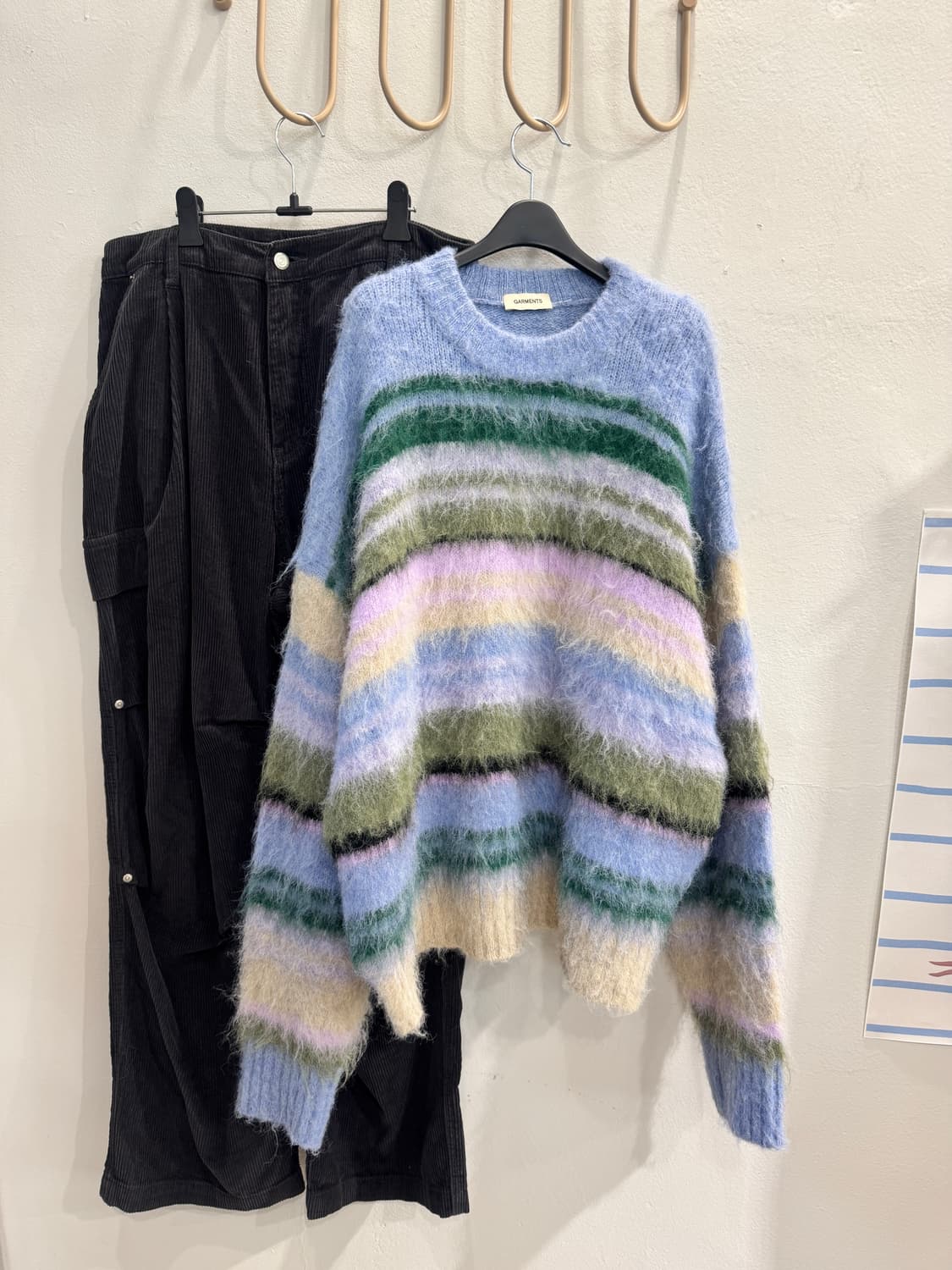 japan vintage 모헤어 루즈핏 니트 상품이미지1