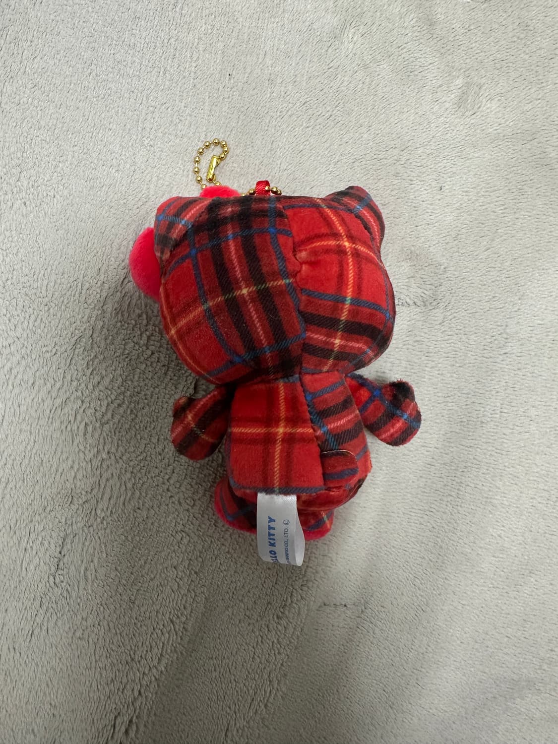 헬로키티 레드체크 키링 상품이미지2