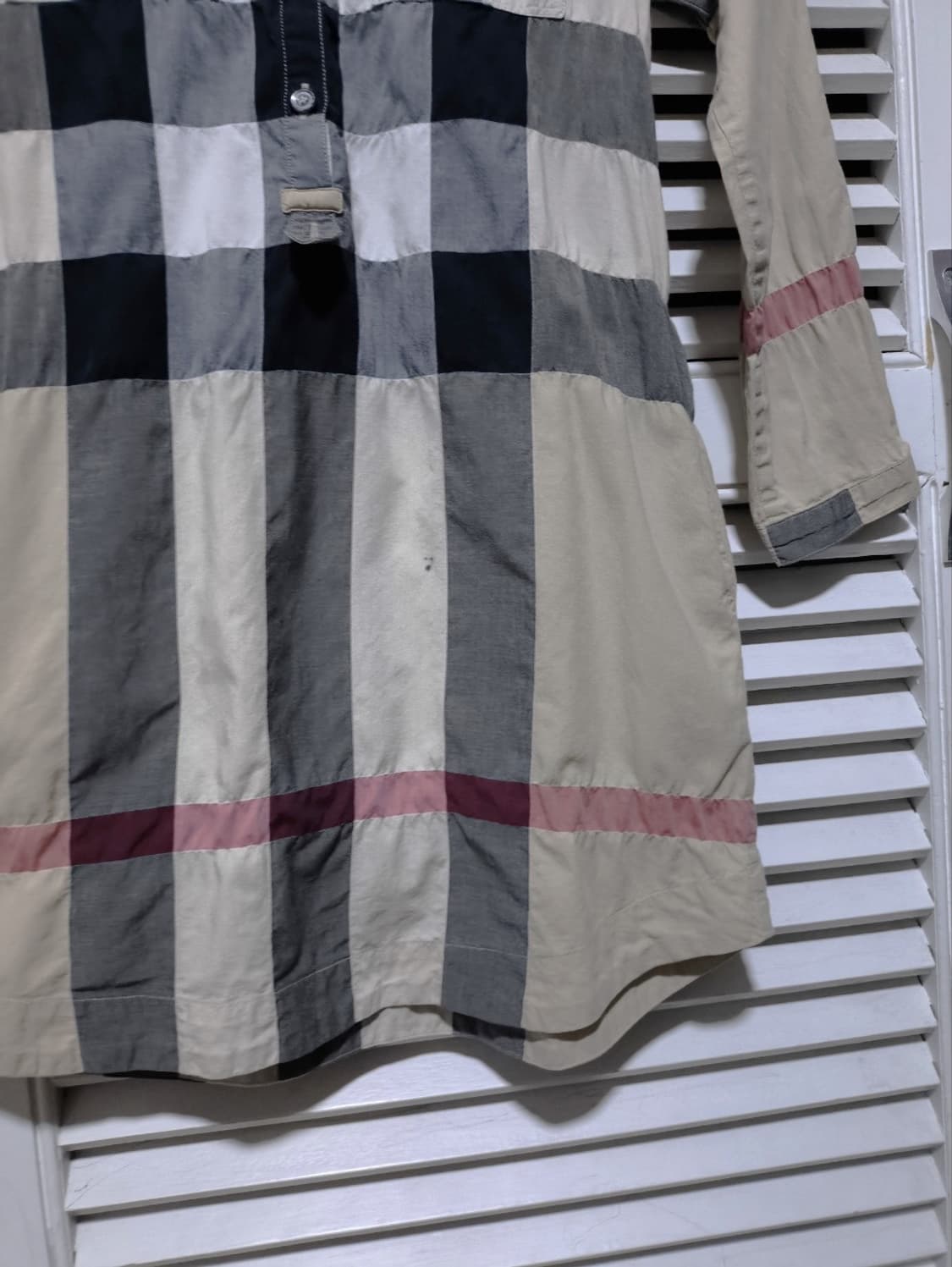 8Y 버버리 키즈 체크셔츠 원피스 상품이미지5