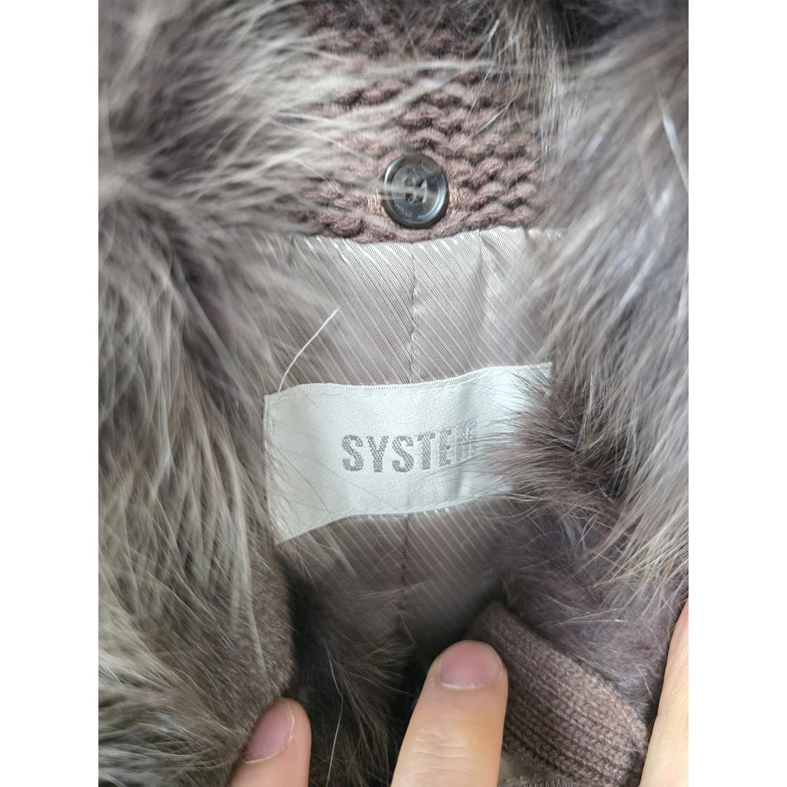 택포) 한섬 시스템 퍼 패딩 코트 M 상품이미지2