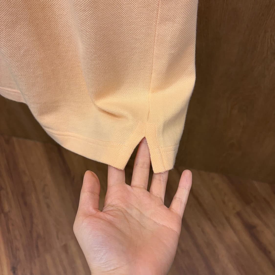 버버리 PK 반팔 티셔츠 크레스트 로고 자수 민트 배색 카라 소매 오렌지 상품이미지7