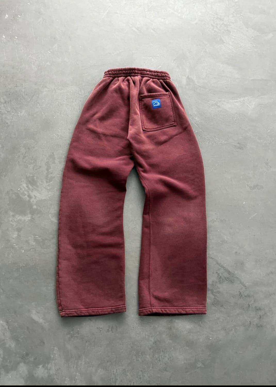 아킴보클럽 스트레이트 레그 스웻팬츠 페이디드 와인 m 상품이미지2