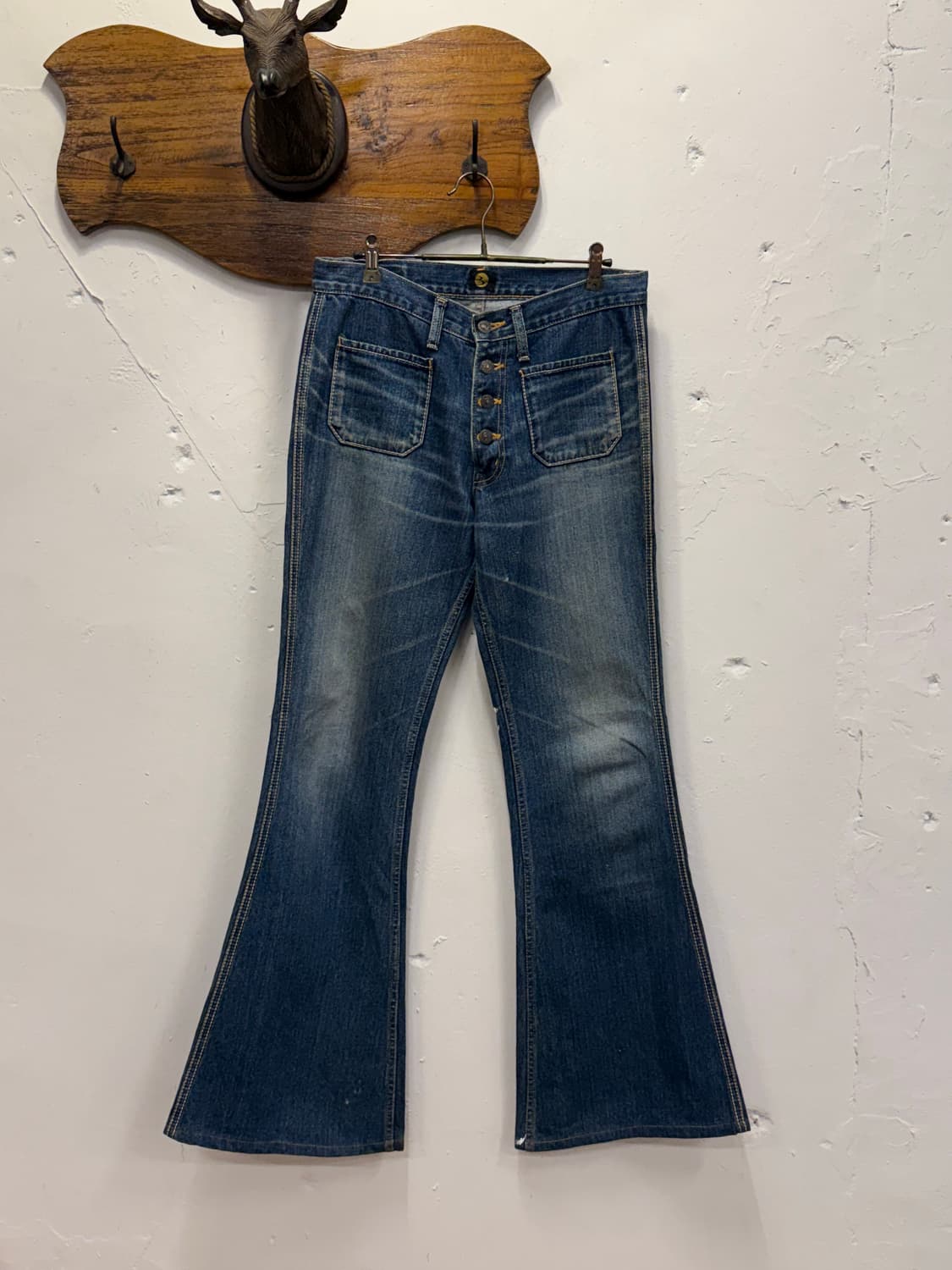 31) Japan Big John Button-Fly Flared Jea 상품이미지1