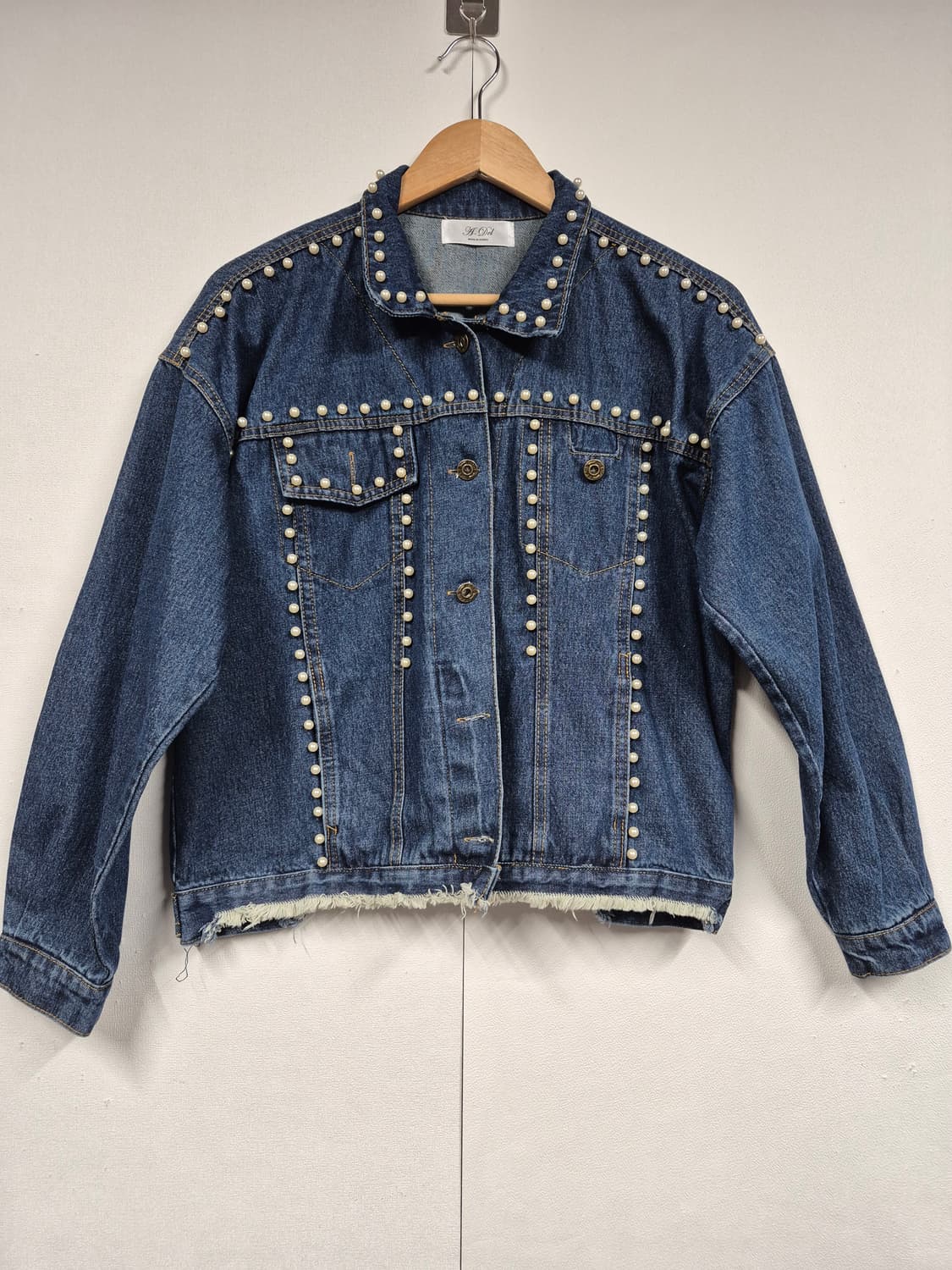 진주 포인트 진청 자켓 상품이미지1